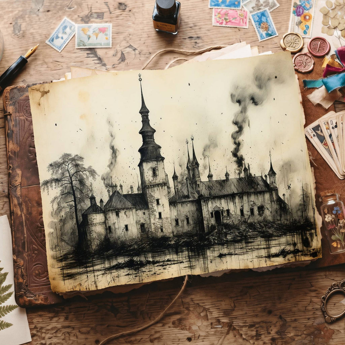 Gothic Buildings Digital Papers