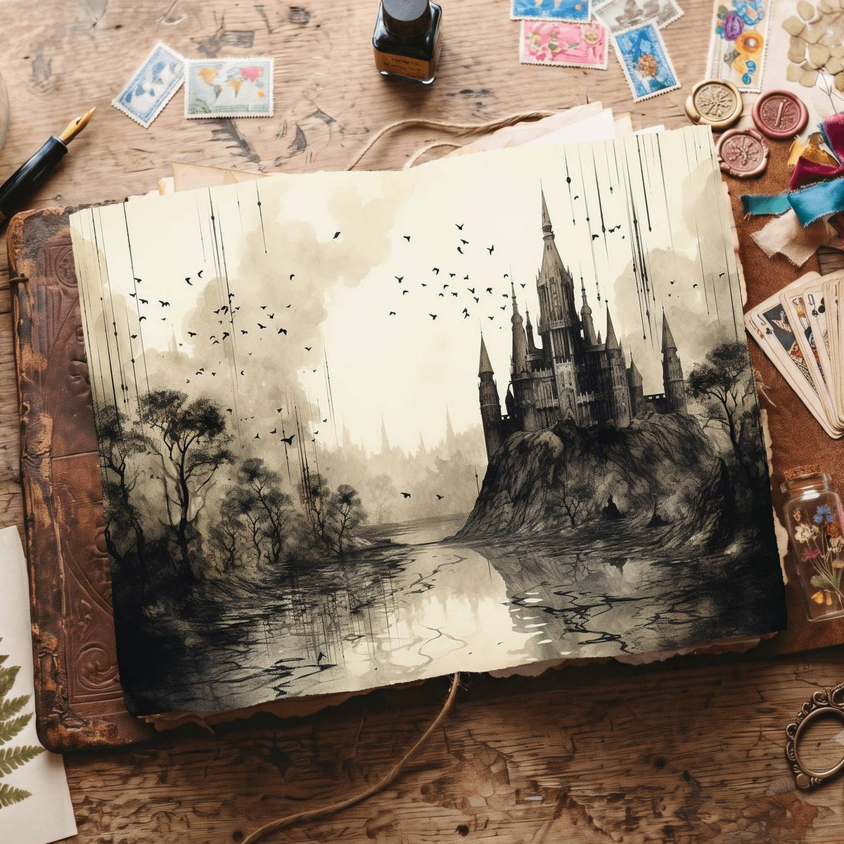 Gothic Castle Digital Papers