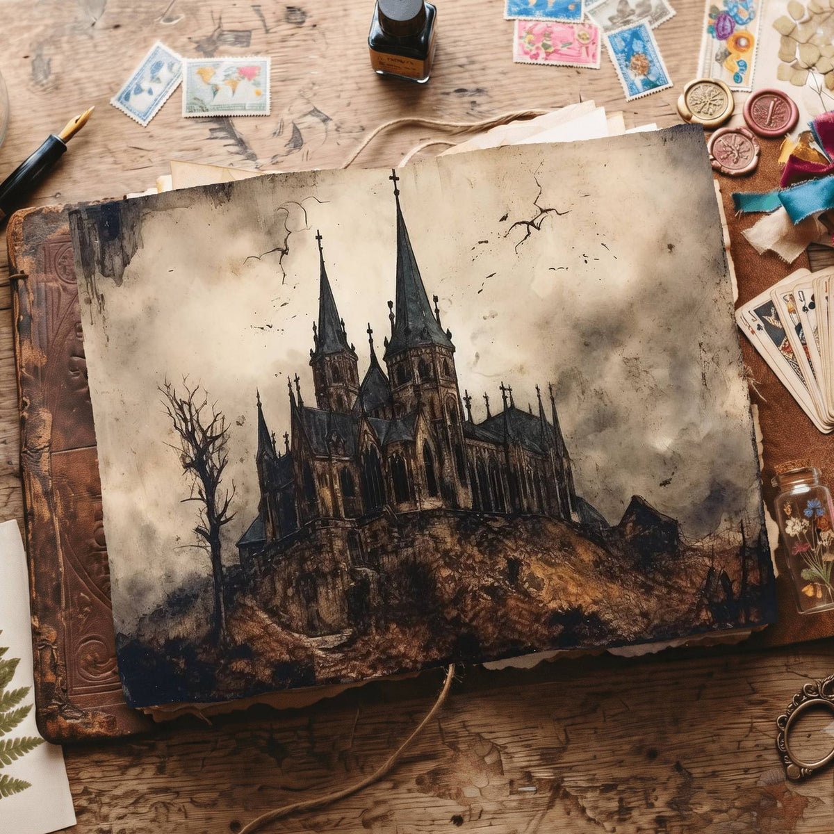 Gothic Castle Digital Papers