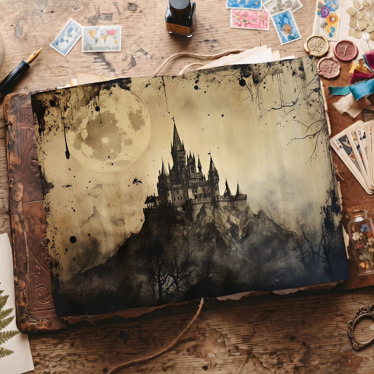 Gothic Castle Digital Papers