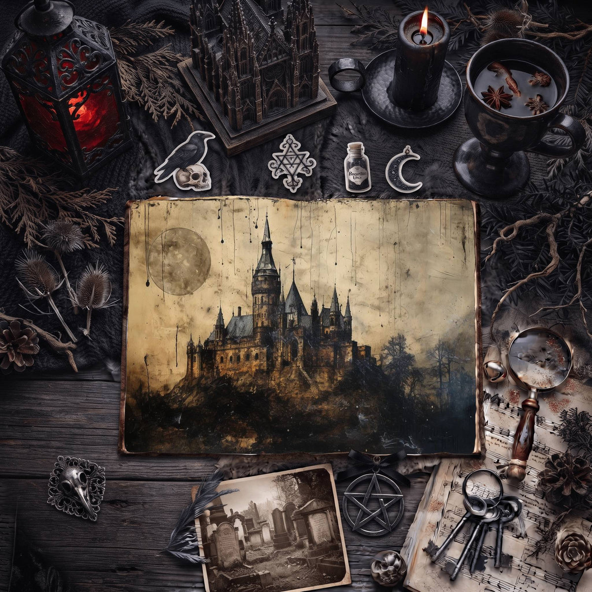 Gothic Castle Digital Papers