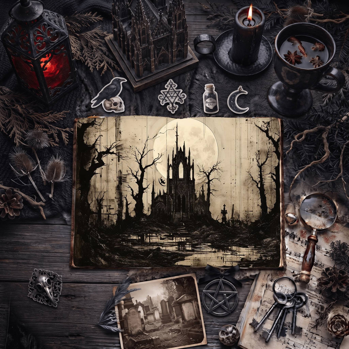 Gothic Castle Digital Papers