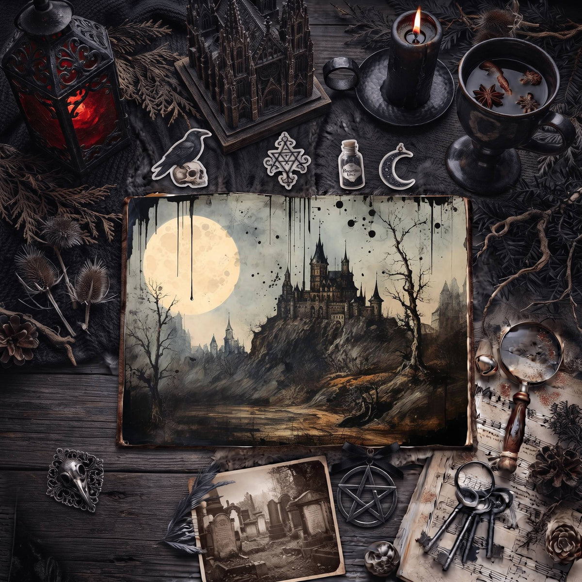 Gothic Castle Digital Papers