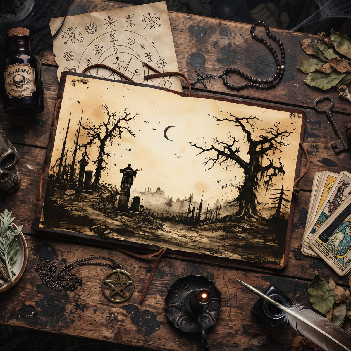 Gothic Cemetery Digital Papers
