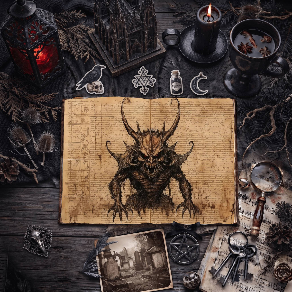 Gothic Gargoyle Digital Papers