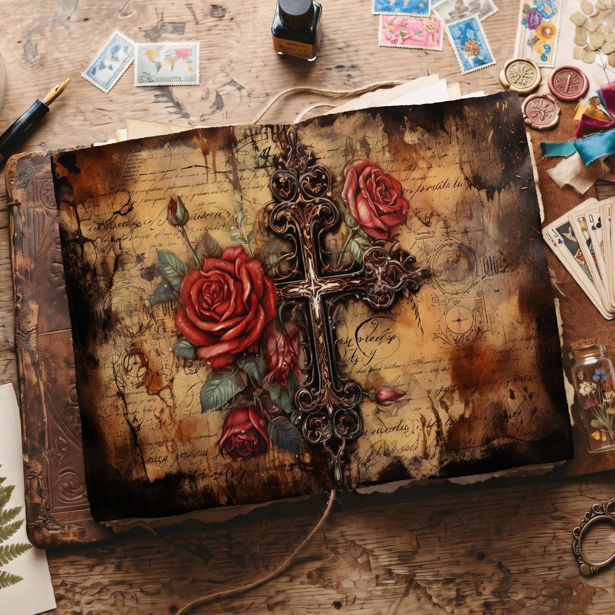 Gothic Rose Digital Papers