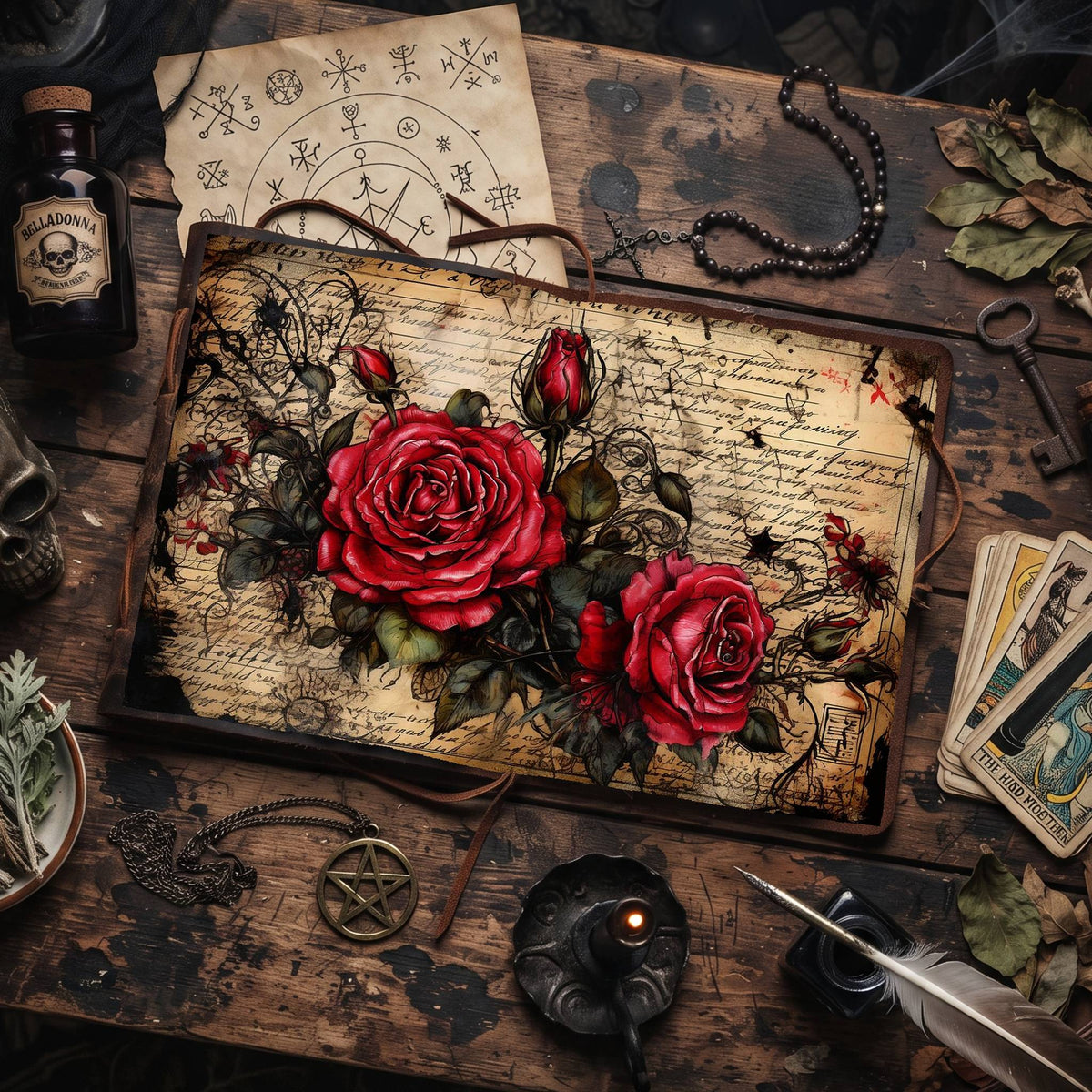 Gothic Roses Digital Papers