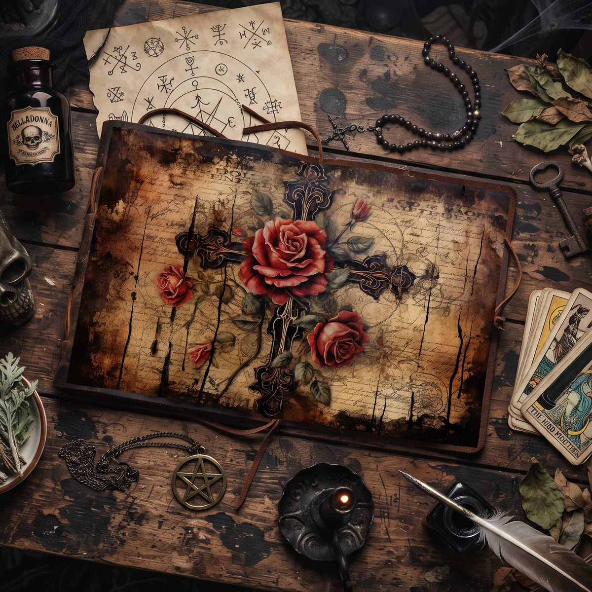 Gothic Roses Digital Papers