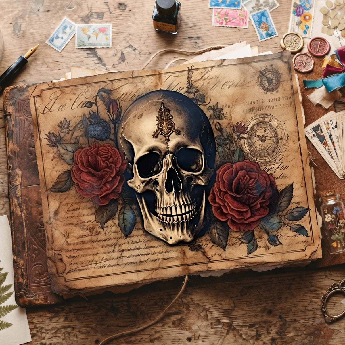 Gothic Skull Digital Papers