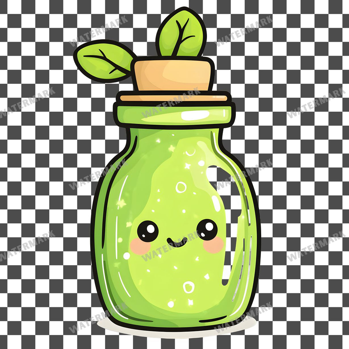 Green Apothecary Kawaii Style Clipart Pngs