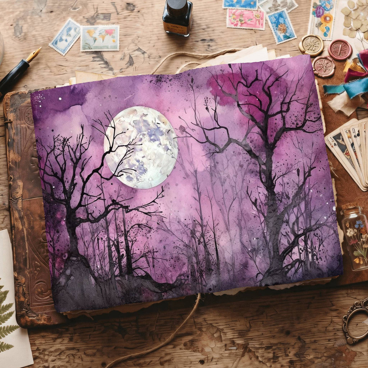 Halloween Moon Digital Papers