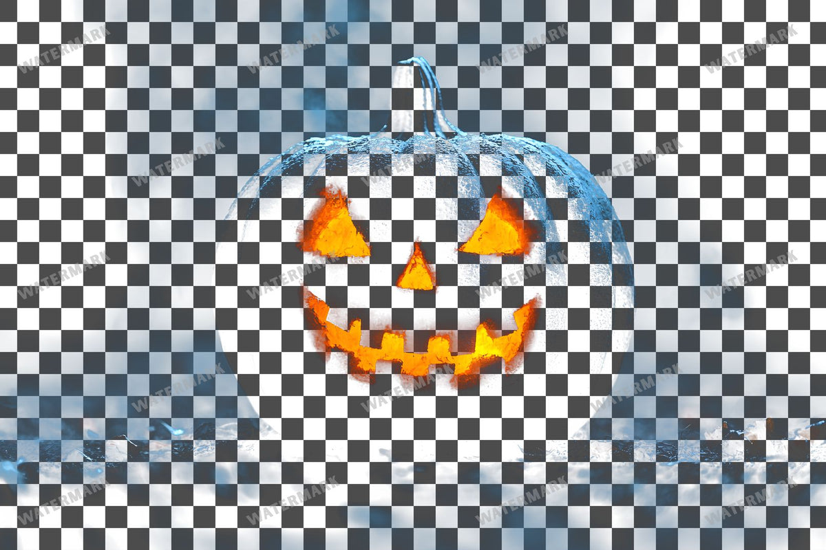 Halloween On A Black Background PNG overlay on a transparent checkered background, preview 3