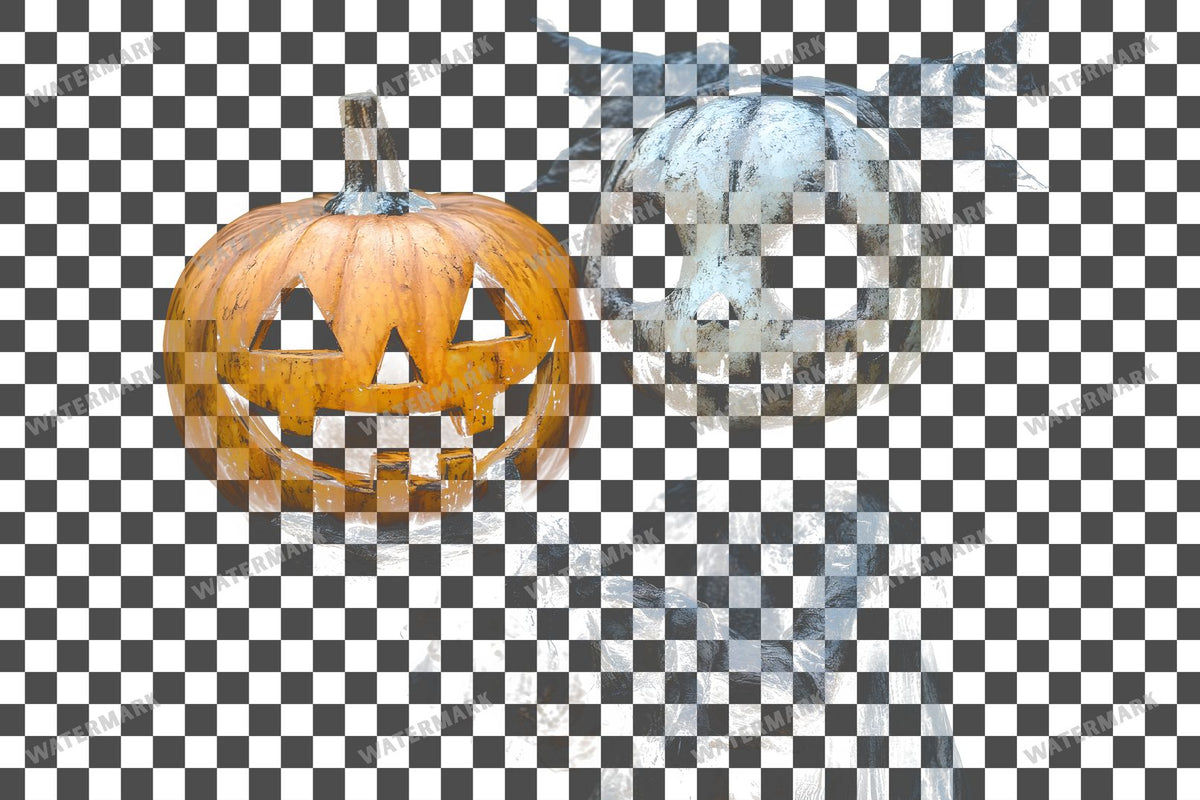 Halloween On A Black Background PNG overlay on a transparent checkered background, preview 3