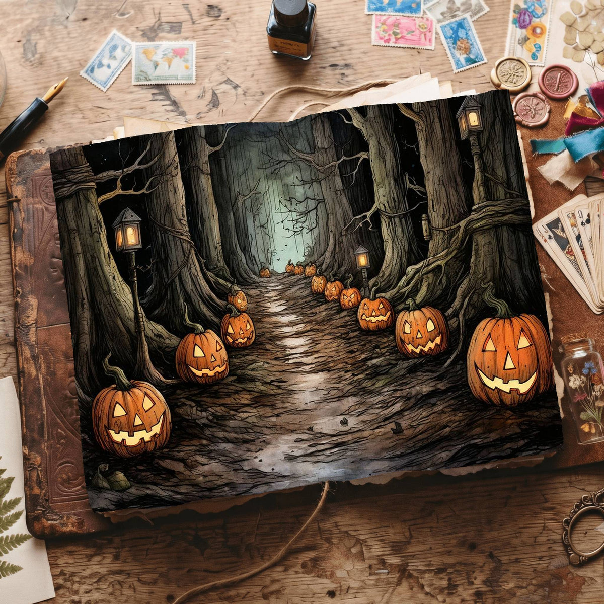 Halloween Pumpkins Digital Papers