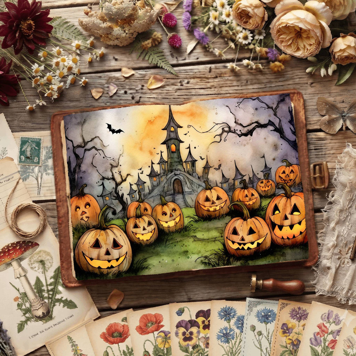 Halloween Pumpkins Digital Papers