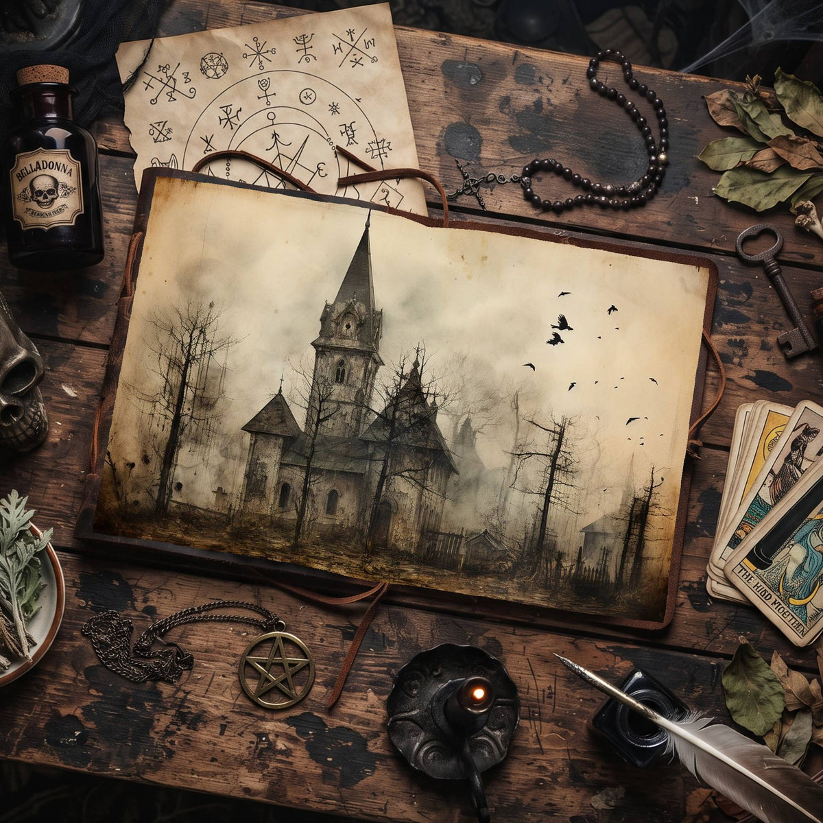 Halloween Spooky House Digital Papers