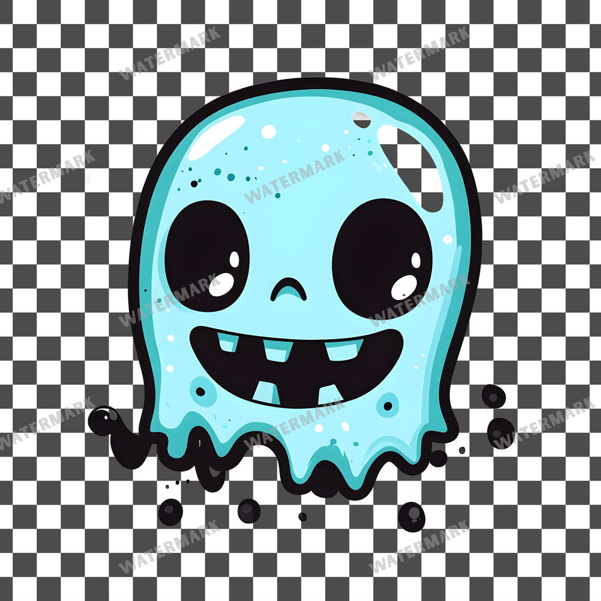 Halloween Kawaii Style Clipart Pngs