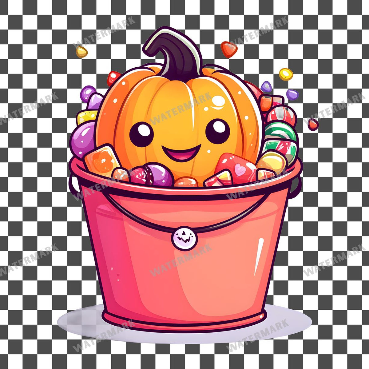 Halloween Kawaii Style Clipart Pngs