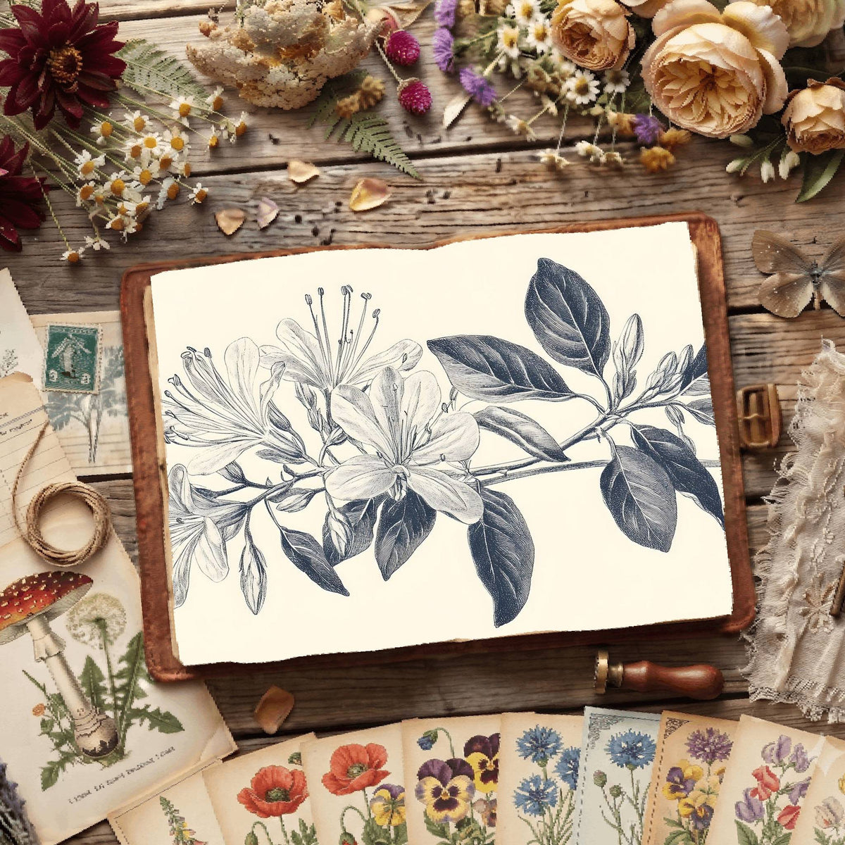Honeysuckle Digital Papers