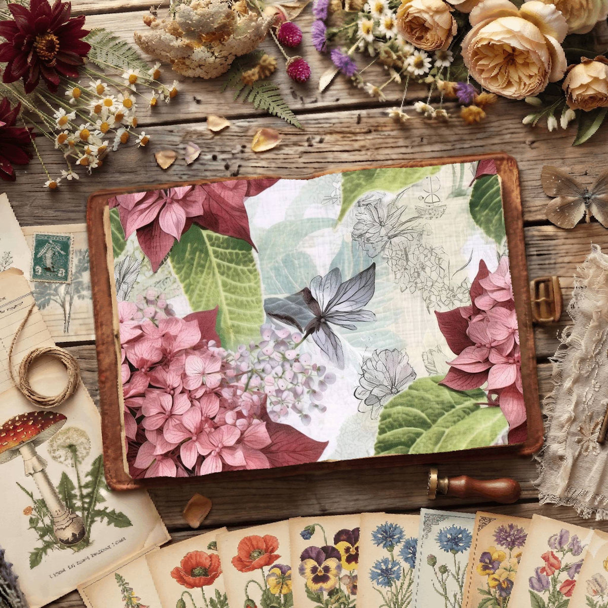 Hydrangea Flower Digital Papers