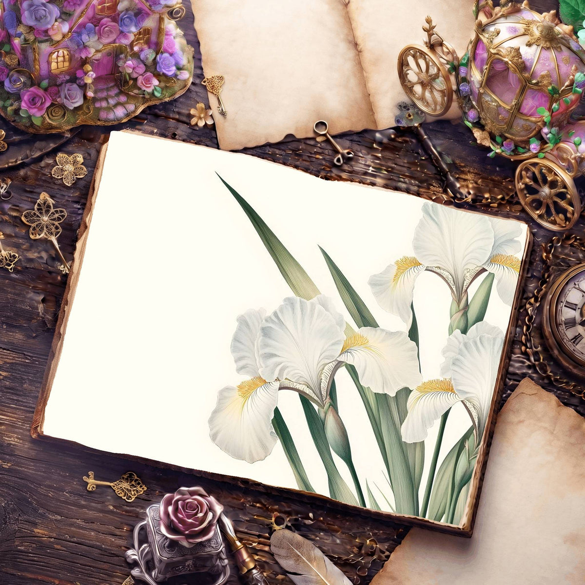 Irises Digital Papers