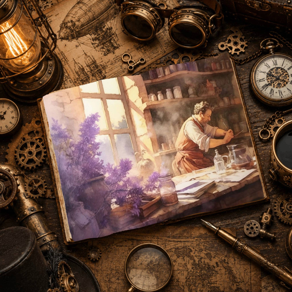 Lavender Apothecary Digital Papers