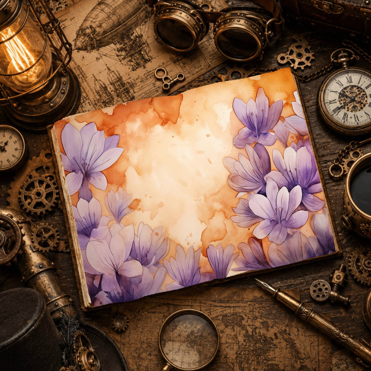 Lavender Crocuses Digital Papers