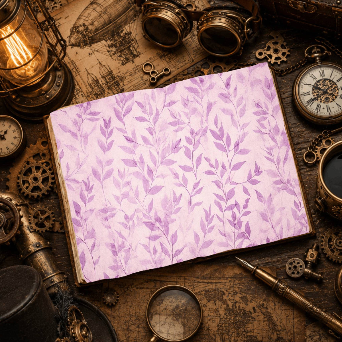 Lavender Leaves Digital Papers