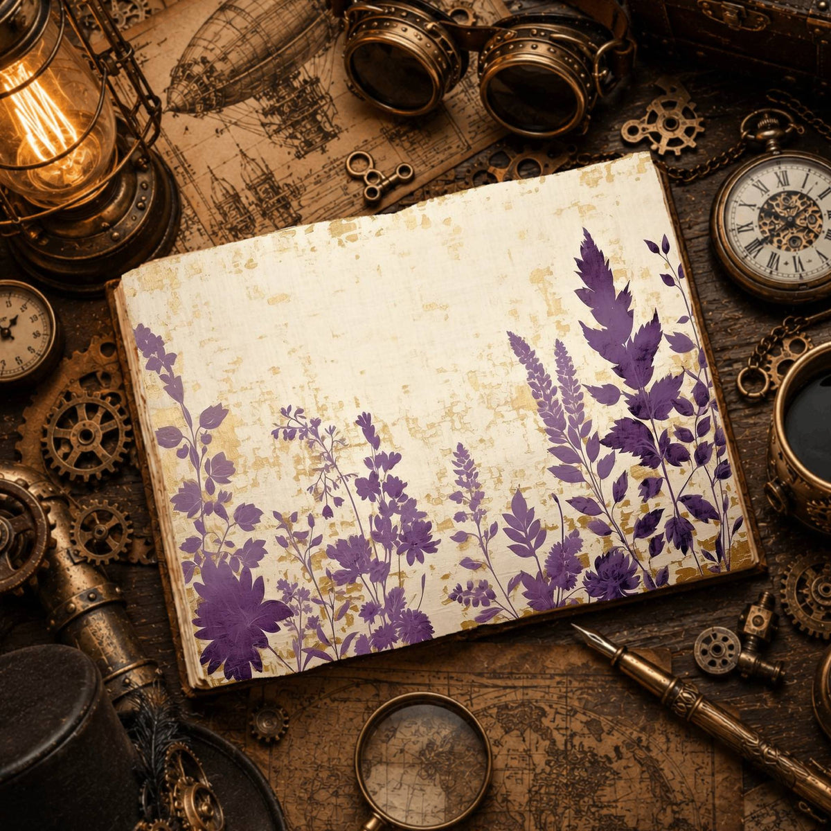 Lavender Leaves Digital Papers