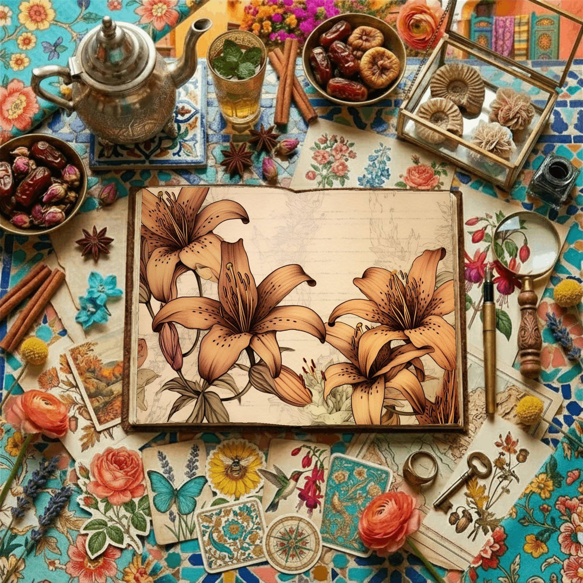 Lilly Watercolour Digital Papers