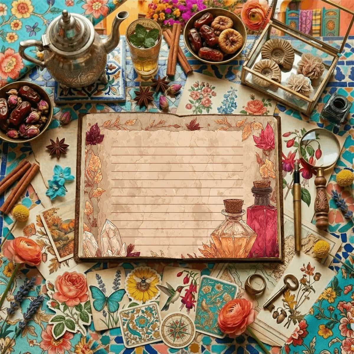 Lined Witchcraft Themed Digital Papers