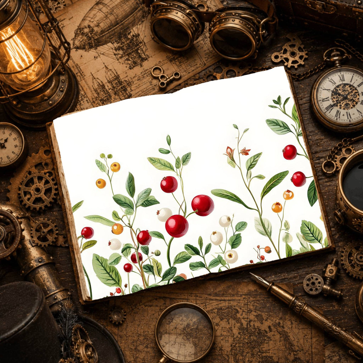 Lingonberries Digital Papers