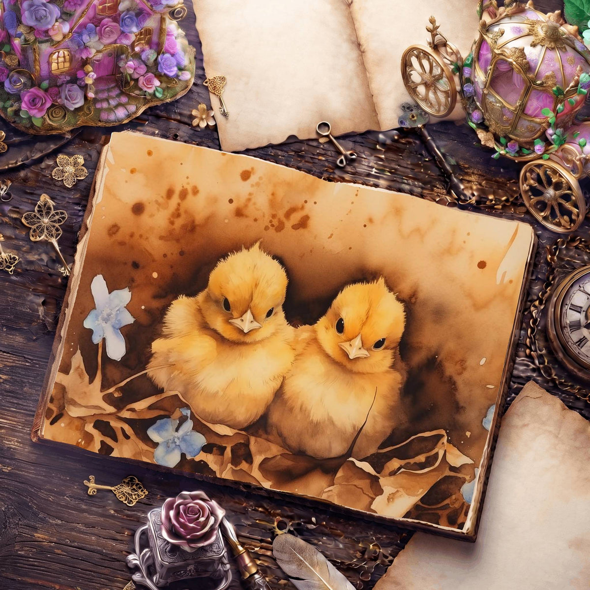 Little Chicks Digital Papers