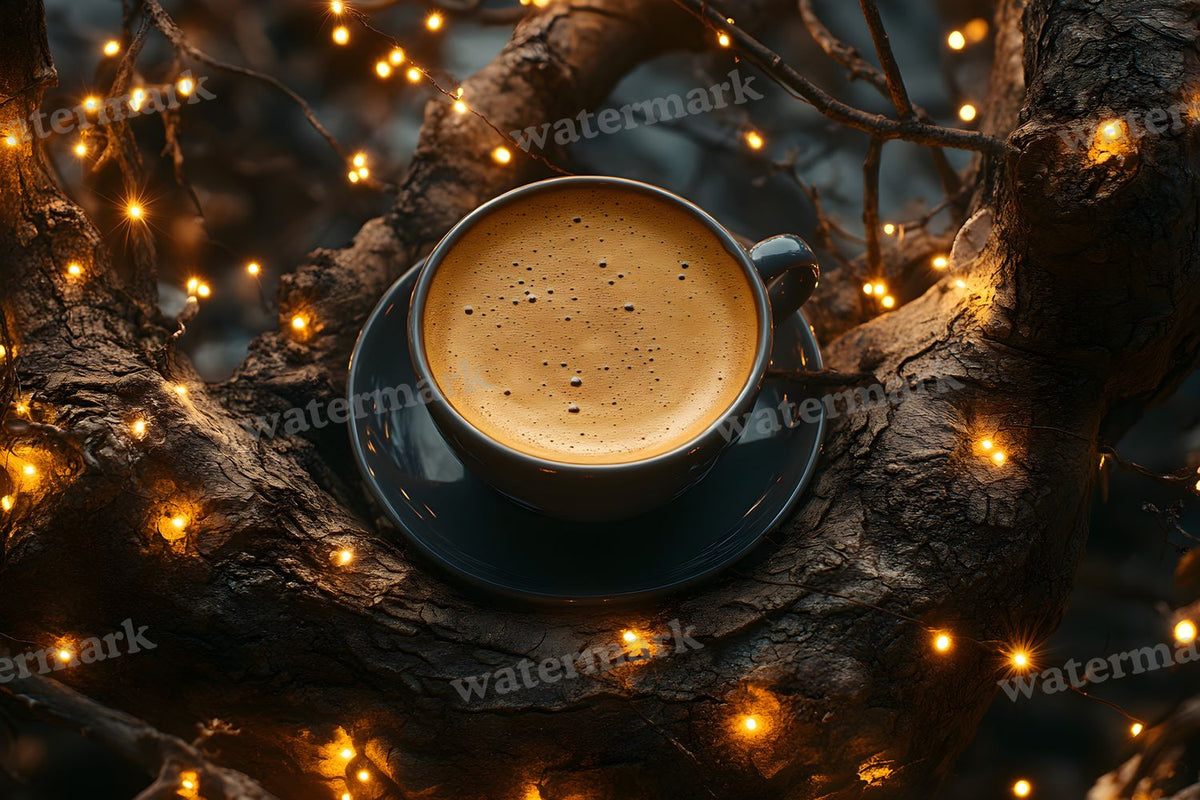 Magical Coffee digital photo backdrop for photo editing, preview 2