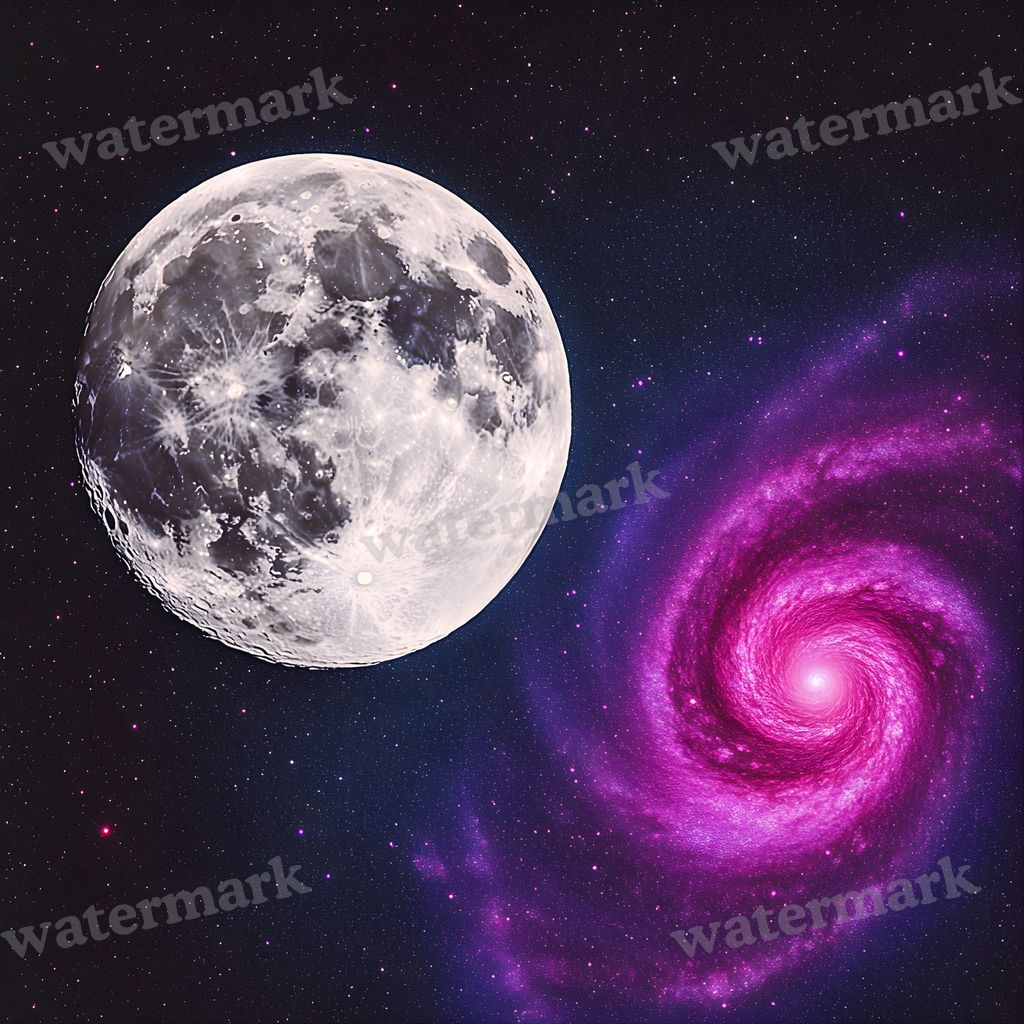 Majestic Moon digital photo backdrop for photo editing, preview 2
