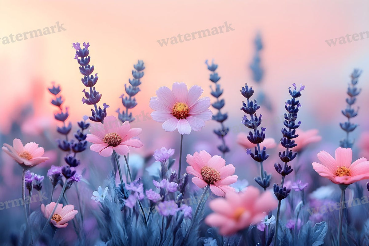 Meadow Dreamscape digital photo backdrop for photo editing, preview 2