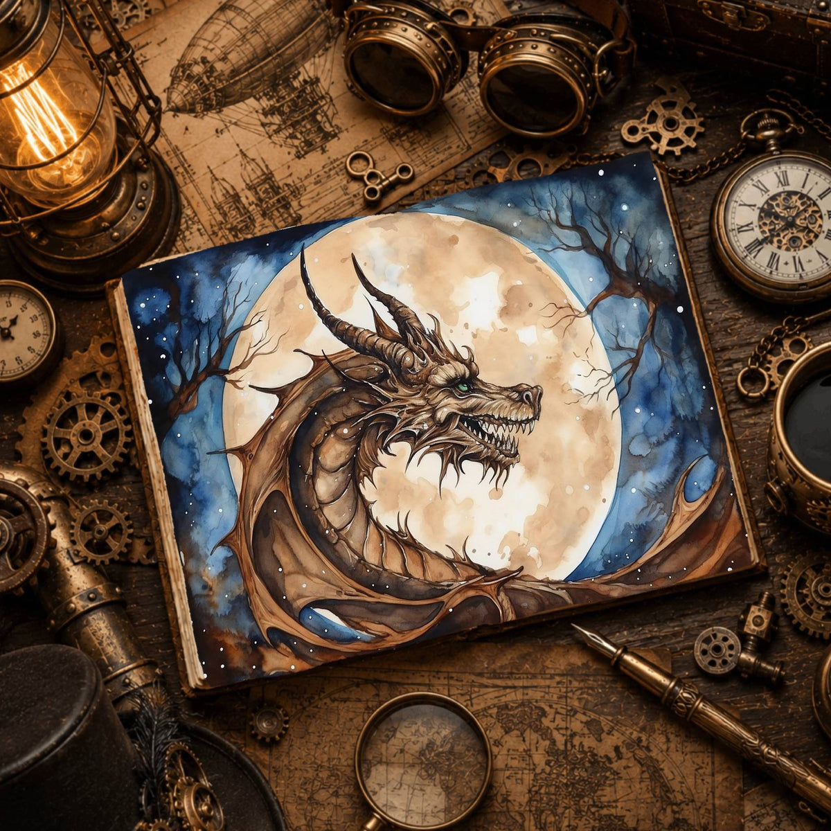 Moon Dragon Digital Papers