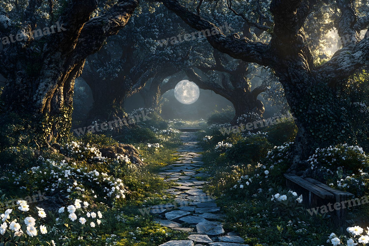 Moonlit Mysteriougarden Backdrop Images