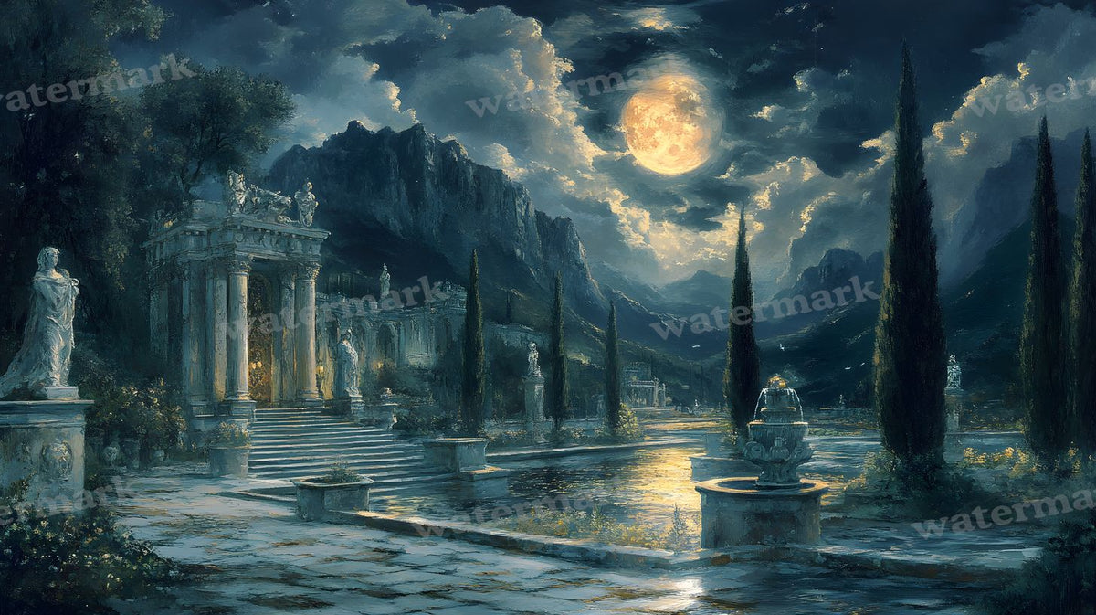 Moonlit Palace Backdrop Images
