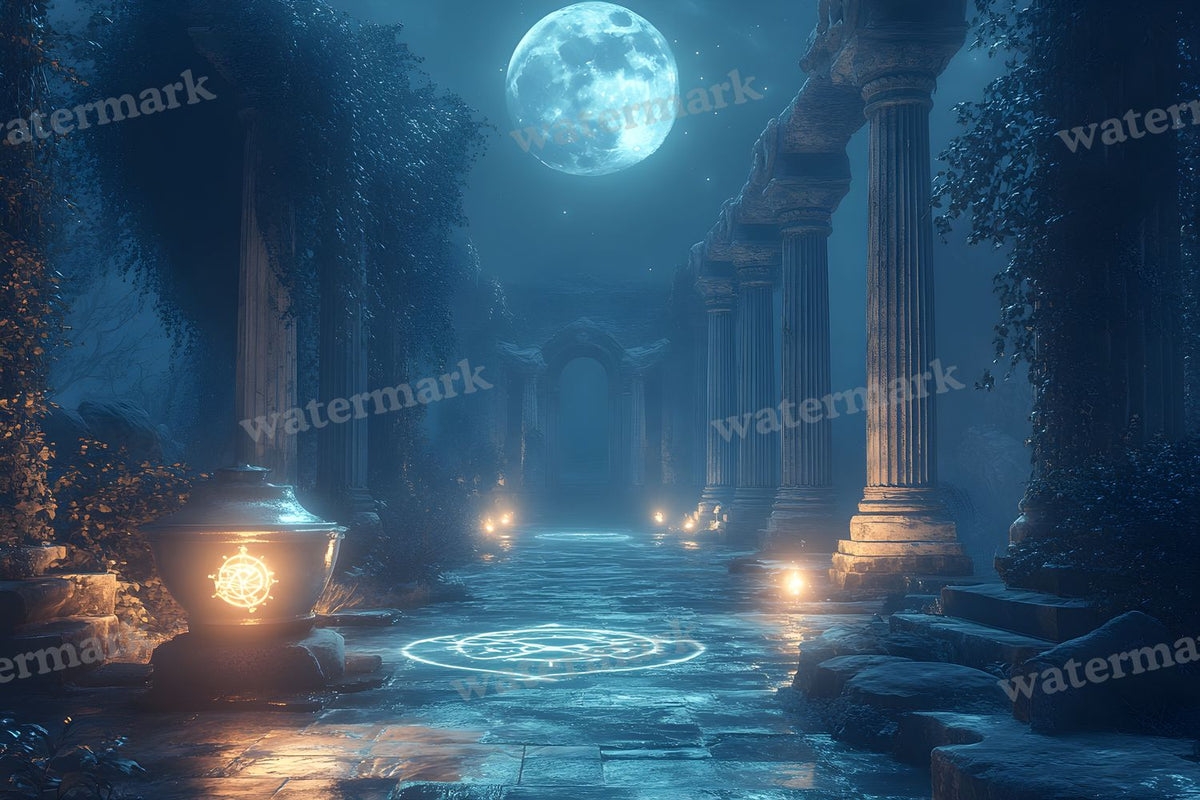 Moonlit Ritual Backdrop Images