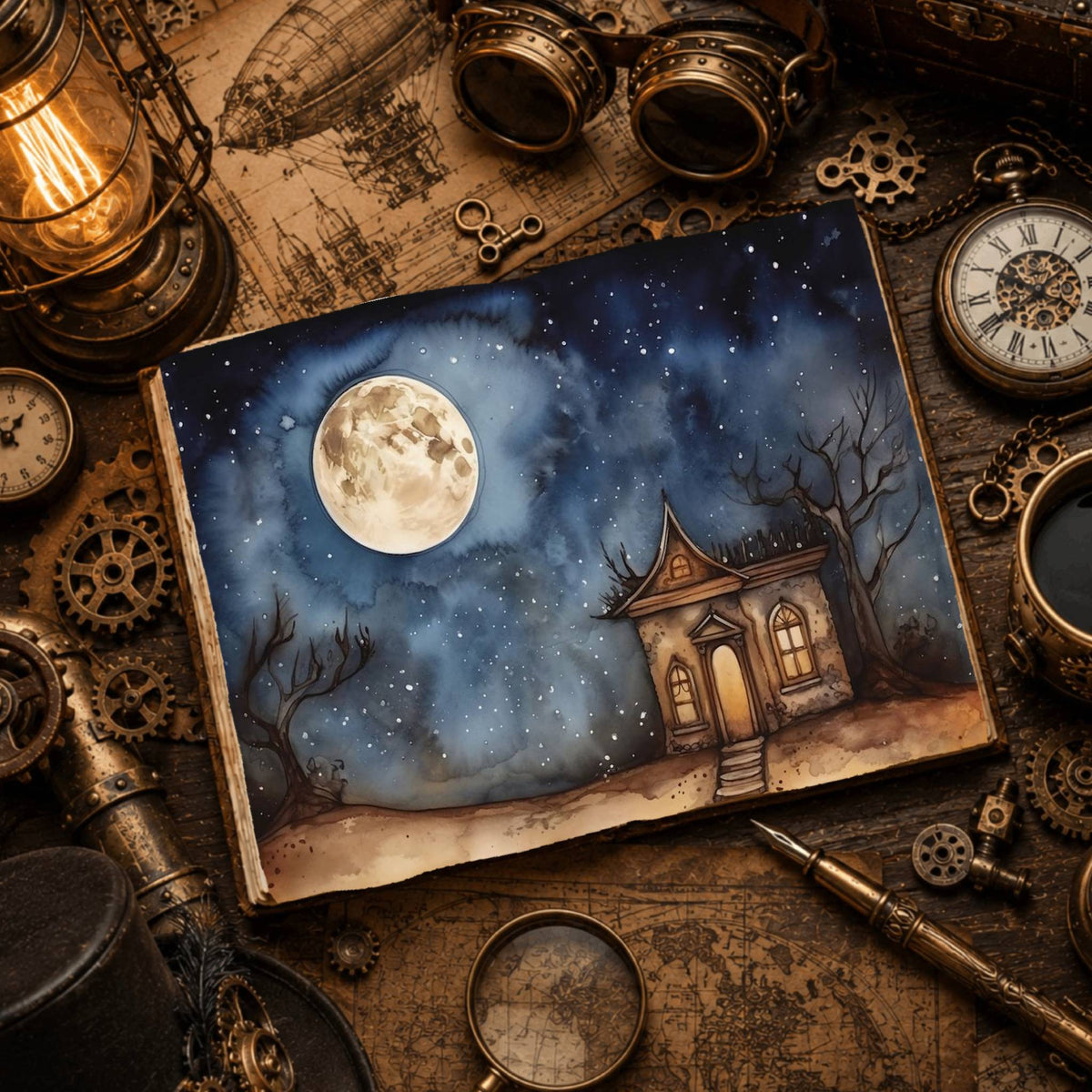 Moonlit Shed Digital Papers