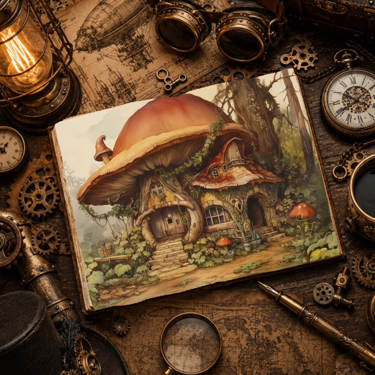 Mushroom Cottage Digital Papers