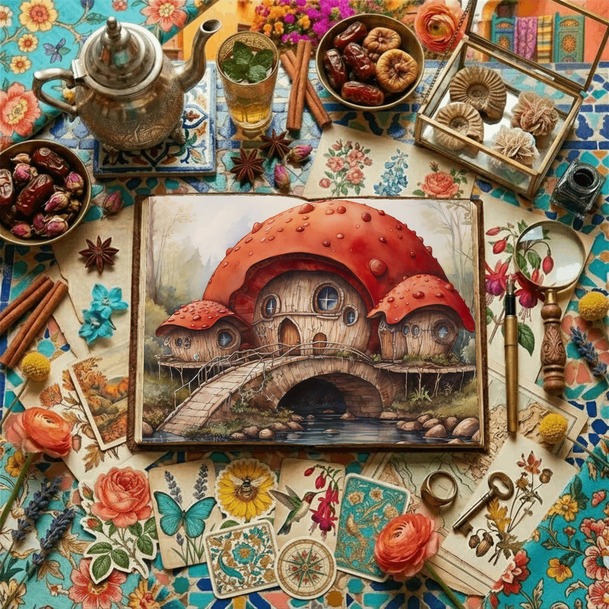 Mushroom Cottage Digital Papers