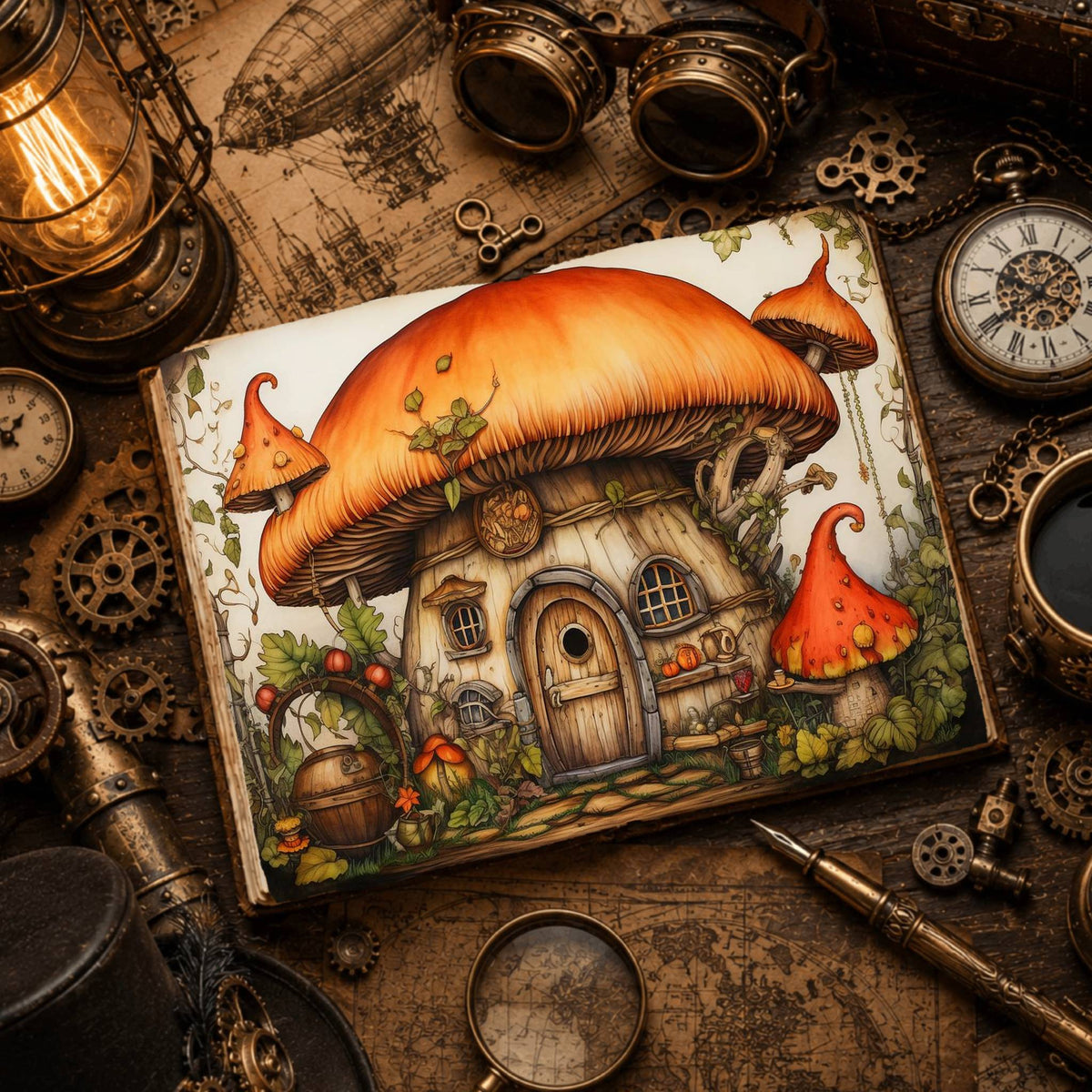 Mushroom Cottage Digital Papers