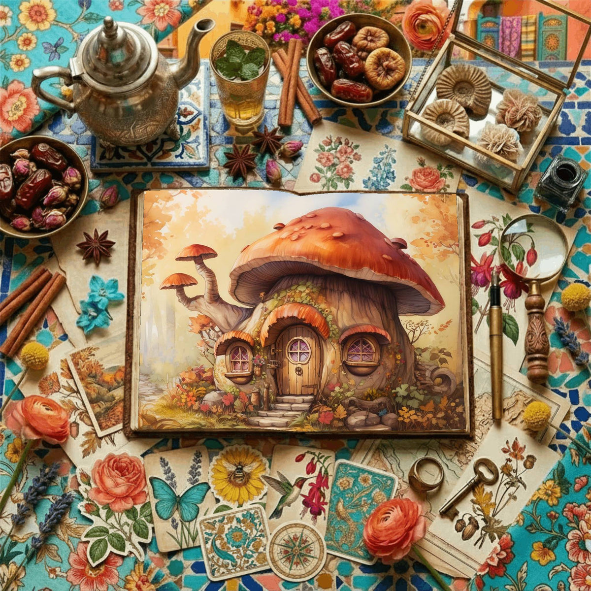 Mushroom Cottage Digital Papers