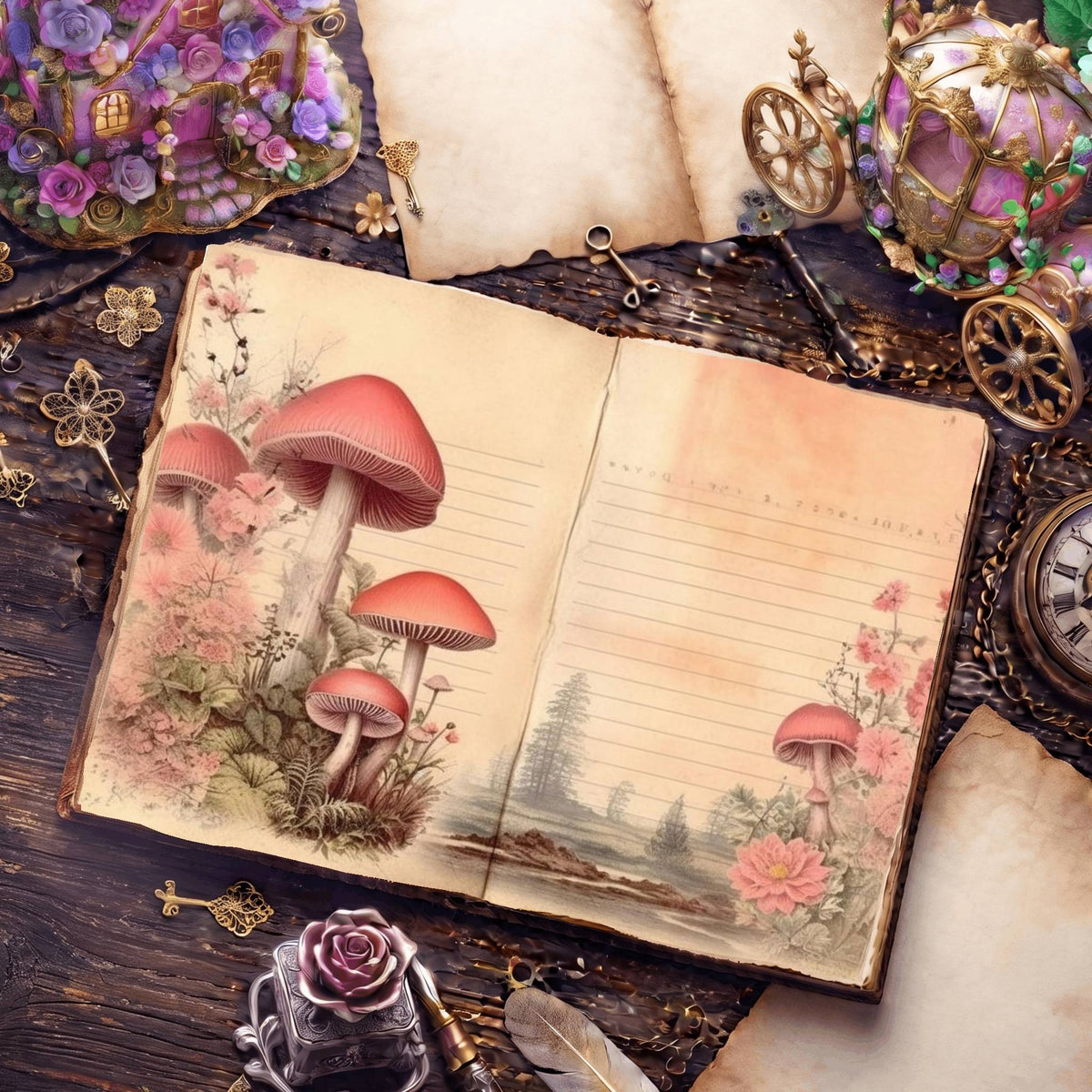 Mushroom Digital Papers