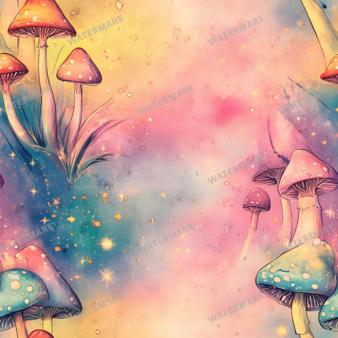 Mushrooms Seamless Pattern