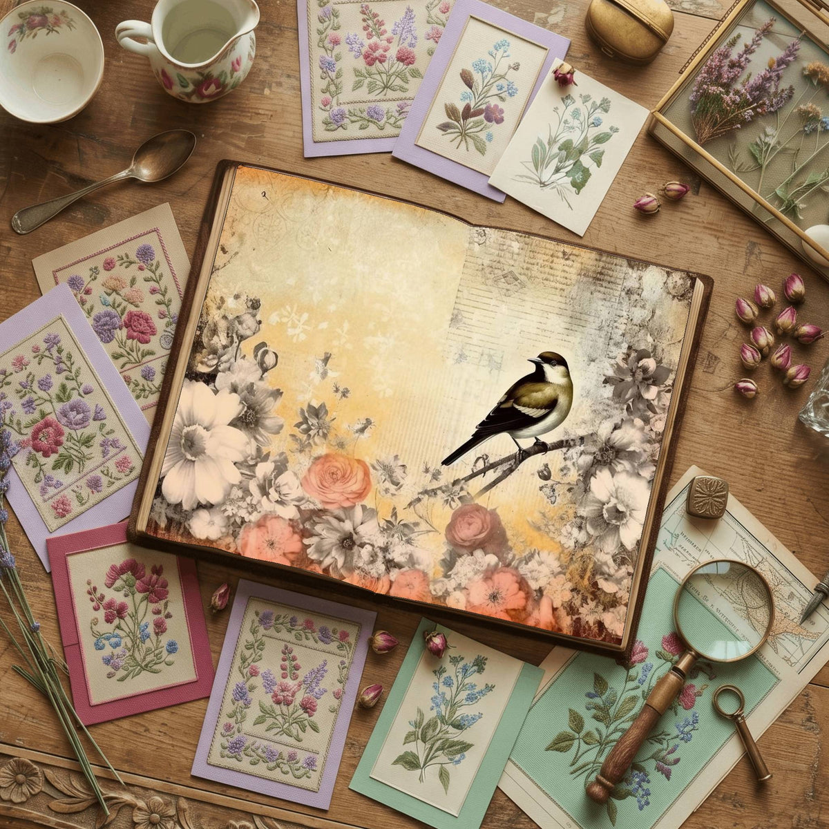 Pastel Birds Digital Papers