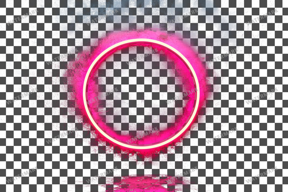 Pink Neon Light Ring Transparent Overlay Pngs