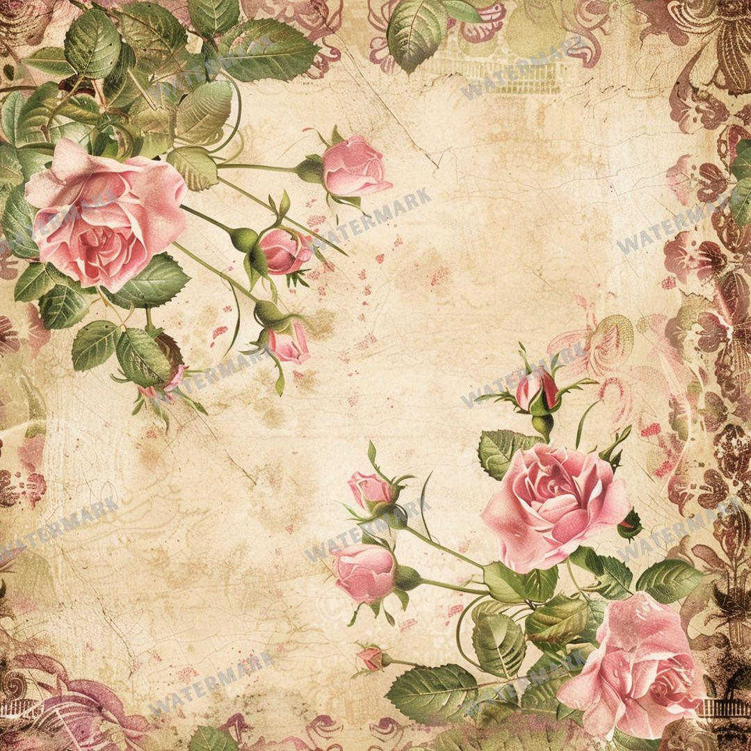 Pink Roses Seamless Pattern